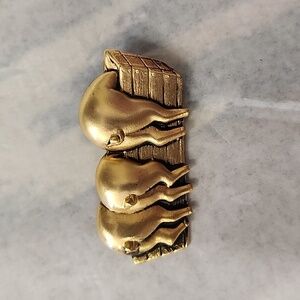 Three Pigs in the Trough Brooch